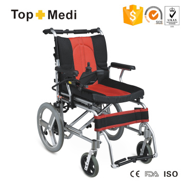 Equipamento médico Deluxe Cadeira de rodas elétrica dobrável de alumínio leve